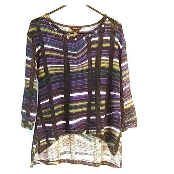 Multiples sweater asymmetrical colors stripes (546 - Picture 1 of 4